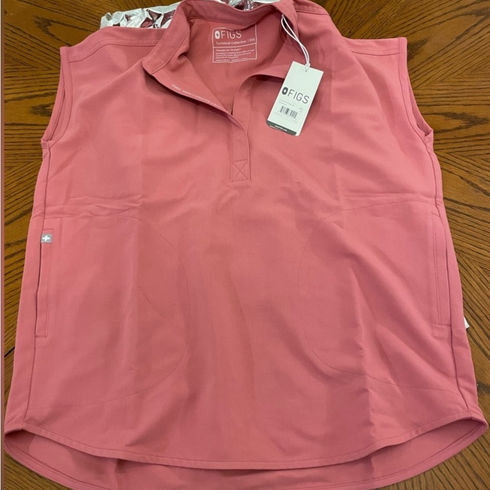 Figs Pink Quartz BCA Rafaela scrub top XXS